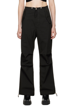 Dion Lee Black Toggle Parachute Trousers