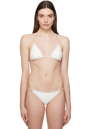 La Perla White Signature Bikini Top