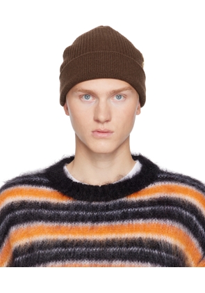 Marni Brown Mending Logo Beanie
