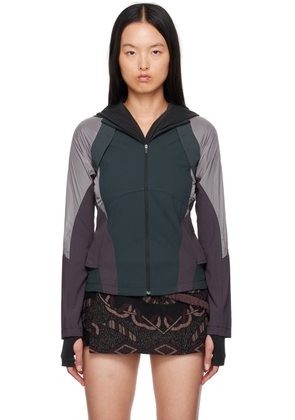 HYEIN SEO Purple Paneled Windbreaker Jacket