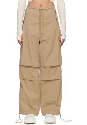 Dion Lee Beige Toggle Trousers