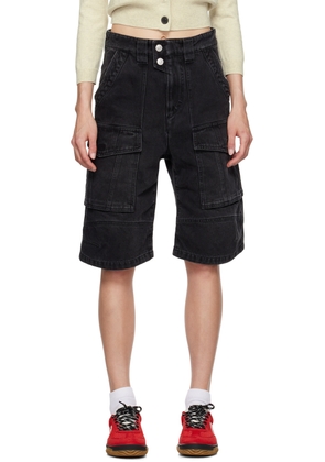 Isabel Marant Etoile Black Hortens Denim Shorts