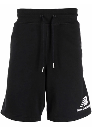 New Balance logo-print track shorts - Black