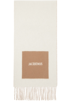 JACQUEMUS Off-White La Casa 'L'écharpe Rond Carré' Scarf