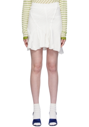 Talia Byre White Asymmetric Miniskirt
