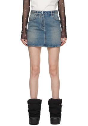 Givenchy Blue Chain Link Denim Miniskirt