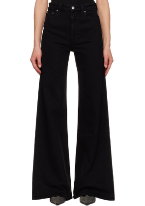 KHAITE Black Dane Stretch Jeans