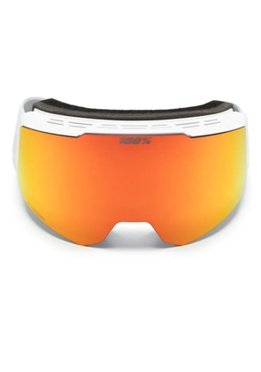 100% Eyewear Snowcraft mirrored ski goggles - White
