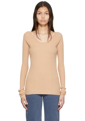 LOW CLASSIC Beige Rayon Sweater
