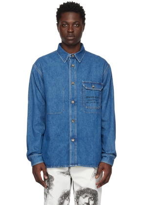 JW Anderson Blue Printed Denim Jacket