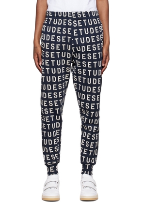 Études Navy Tempera Stencil Lounge Pants