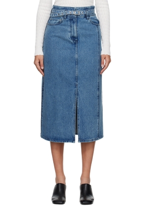 3.1 Phillip Lim Blue A-Line Denim Midi Skirt