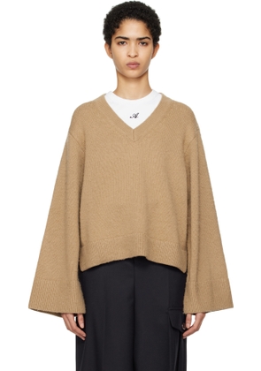 Axel Arigato Brown Rain V-Neck Sweater