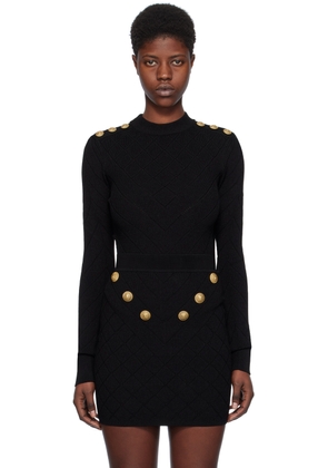 Balmain Black Cutout Bodysuit