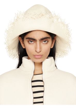 Jil Sander Off-White Fringed Hat