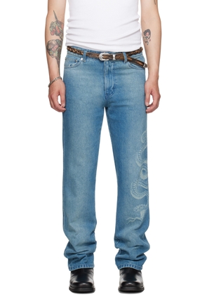 LU'U DAN Blue CLOT Edition Straight Leg Jeans