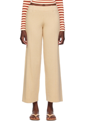 Staud Beige Jet Set Lounge Pants
