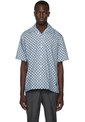 Dunhill Blue Gasket Print Shirt