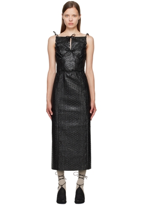 Meryll Rogge Black Bow Midi Dress