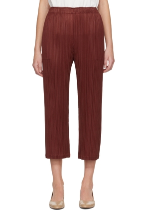 PLEATS PLEASE ISSEY MIYAKE Burgundy Monthly Colors October Trousers