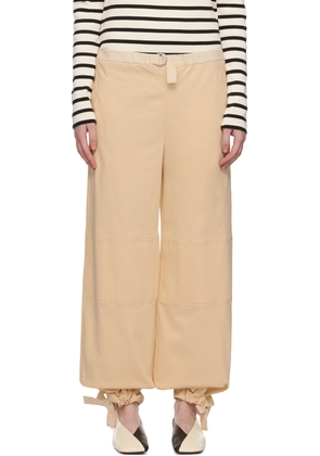Jil Sander Yellow Belted Trousers