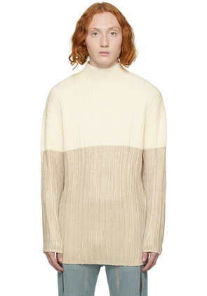 LGN Louis Gabriel Nouchi Off-White Mock Neck Sweater