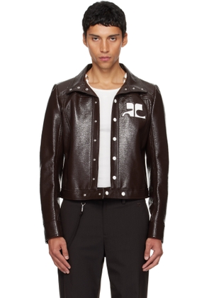 Courrèges Brown Reedition Vinyl Jacket