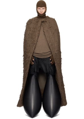 Rick Owens Brown Porterville Masto Cape Coat