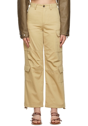 Kijun Beige Flap Pocket Trousers