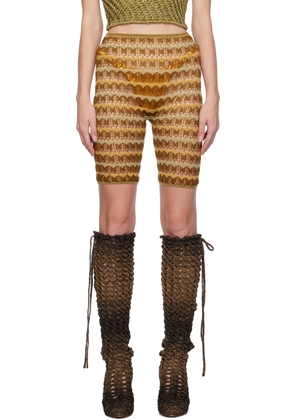 Isa Boulder SSENSE Exclusive Brown & Orange Shorts