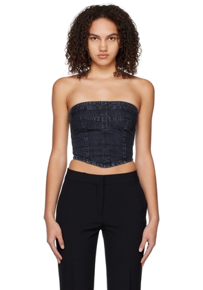 Stella McCartney Navy Washed Denim Bustier