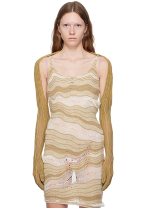 Isa Boulder SSENSE Exclusive Green & Orange Gloves