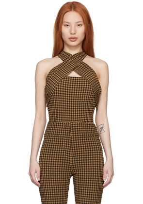 Nanushka Brown Rana Bodysuit