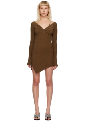 The Attico Brown Desai Minidress