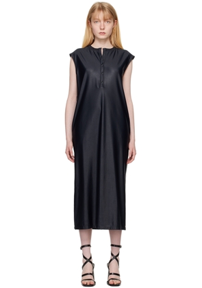 MM by Max Mara Black Round Neck Midi Dress