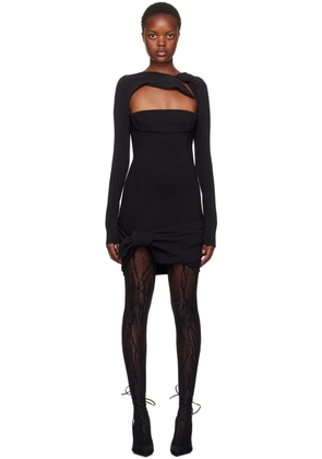 The Attico Black Donnie Minidress