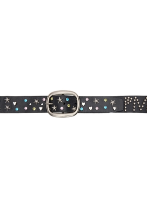 I'm Sorry by Petra Collins SSENSE Exclusive Black Mimi Wade Edition Studded Belt