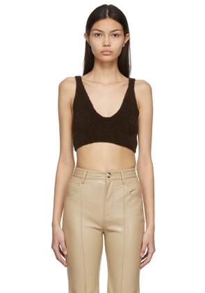 Nanushka Brown Bouclé Zosia Compact Bra