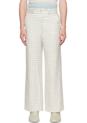 young n sang Gray Houndstooth Trousers