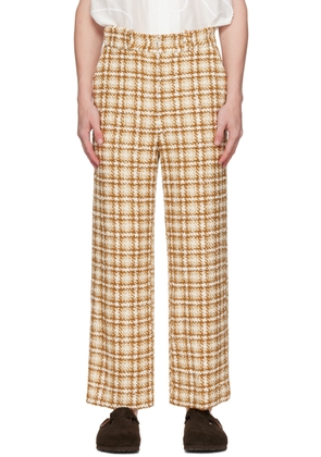 young n sang Brown Straight-Leg Trousers