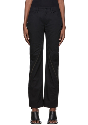 032c Black Organic Cotton Trousers