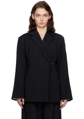 CO Black Layered Double Breasted Blazer