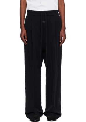 Fear of God Black Tencel Nylon Drawstring Straight Trousers