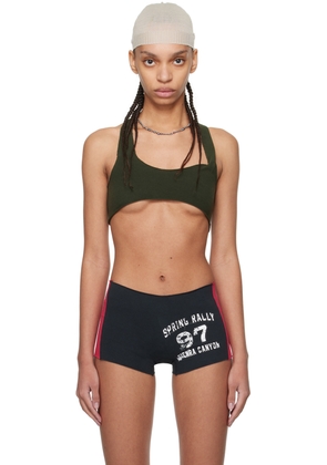 GREG ROSS Khaki Racer Back Bra