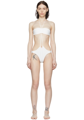 DU CIEL SSENSE Exclusive White Marseille One-Piece Swimsuit