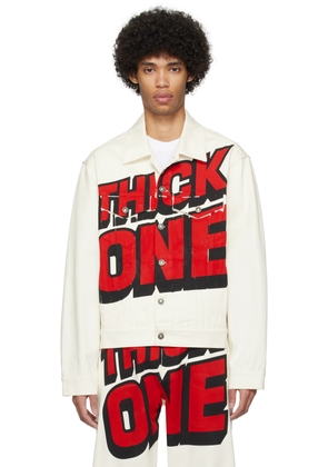 Sky High Farm Workwear Off-White 'Thick One' Denim Jacket