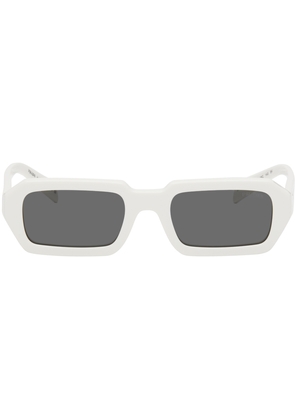 Prada Eyewear White Rectangular Sunglasses