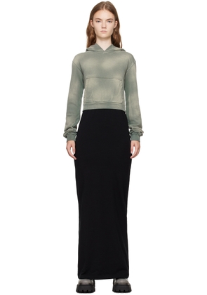 We11done Green & Black Layered Hoodie Dress