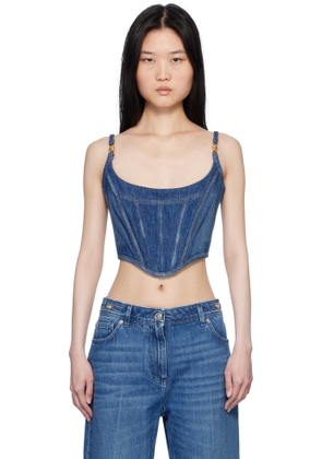 Versace Blue Medusa '95 Denim Tank Top