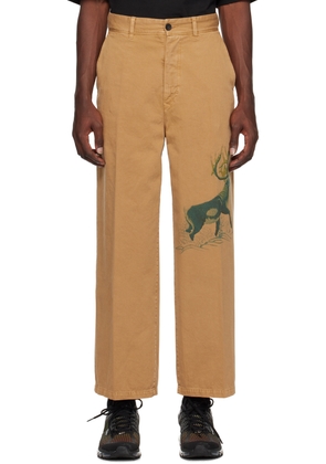 Incotex Red x FACETASM Tan Wide-Leg Trousers